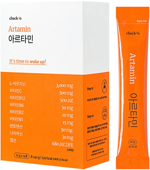 공식 판매처 체크오 아르타민 아르기닌 고함량 활력 비타민, 140g, 1개 - 쿠팡