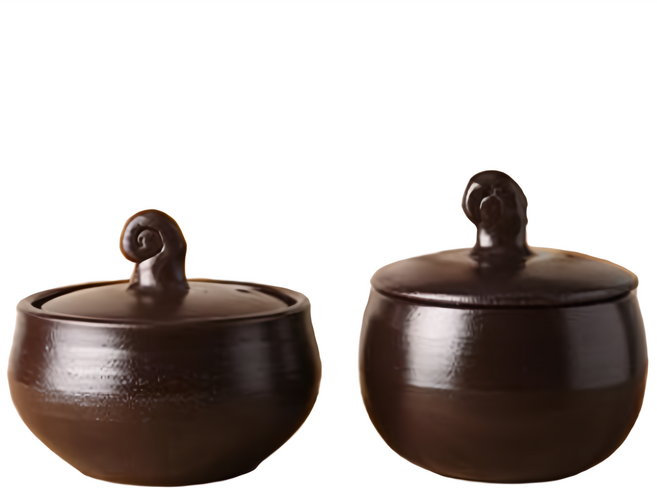 여주도자기 직화가능 뚜껑있는 내열 옹기 계란찜기 전자렌지 계란 뚝배기, B - 밖, 1개