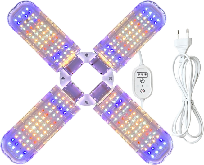 비상 타이머 일체형 220V 4날 소켓형 식물성장등 생장등