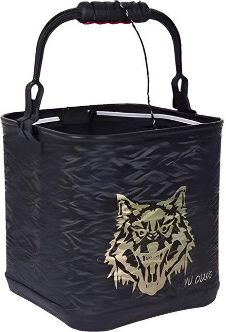 씨케이지에프 / 유창 이중바닥 두레박 / 해루질 민물 바다 선상 갯바위 방파제 / 이중 바닥 공법 / 접이식 보관 / 높은 휴대성 / 질기고 오염에 강한 EVA 재질 /, 블랙