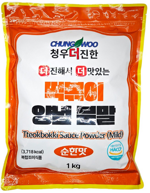 청우 더진한 떡볶이양념분말 (순한맛) 떡볶이분말, 1kg, 6개