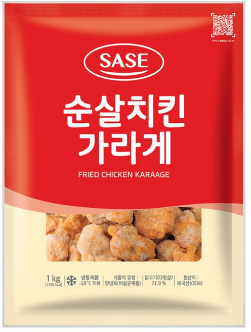 사세 순살 치킨 가라게 1kg (아이스팩 아이스박스포함가), 1개