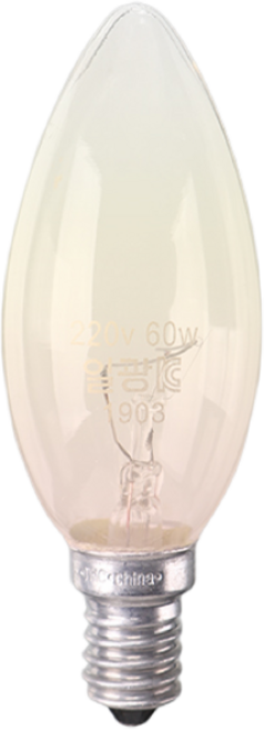 일광 촛대구 C35 투명 60W E14 미니 전구, 전구색, 1개