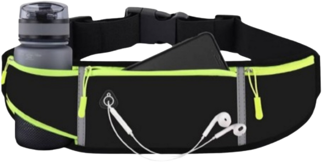 ROBEON 러닝벨트 허리가방 포켓 스포츠 힙색 물병 플립벨트