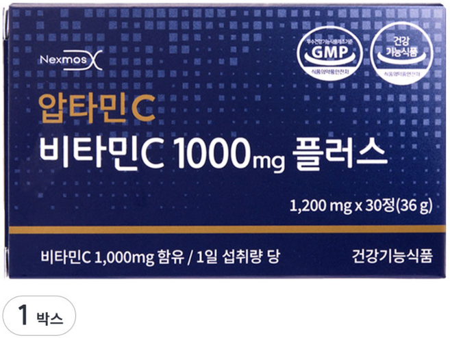 (넥스모스 본사직영 공식판매) 압타민C 비타민C 1000mg 플러스 건강기능식품 36g, 1박스, 30정