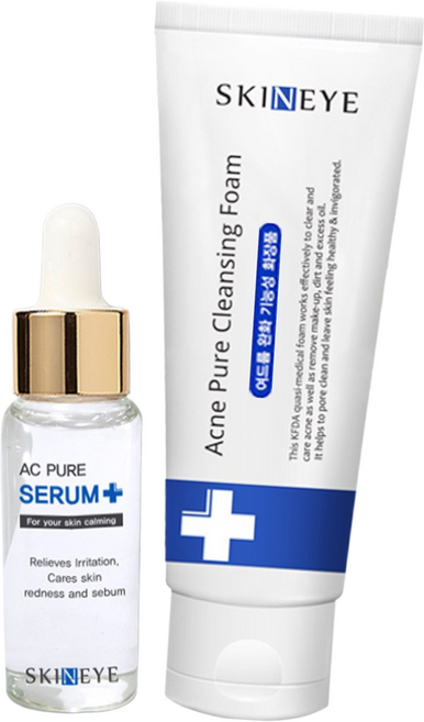 스킨아이 AC 퓨어 세럼 + 아크네 여드름 클렌징폼 SET, 20g, 1개
