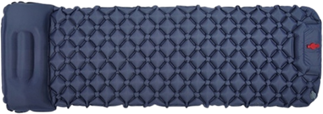 프리파워 1인용 자충매트 5cm 두꺼운 에어매트 (풍선 펌프 없이 발로 50초 충전 /방수소재), 네이비 Dark Blue