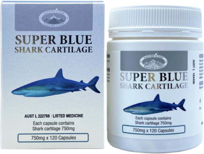 호주 네이쳐스탑 SUPER BLUE SHARK CARTILAGE 콘드로이친 상어연골 750mg 120캡슐, 3개, 120정