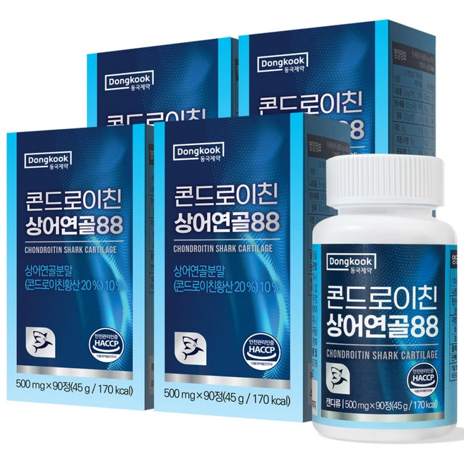 동국제약 콘드로이친 상어연골88, 90정, 4개 - 쿠팡