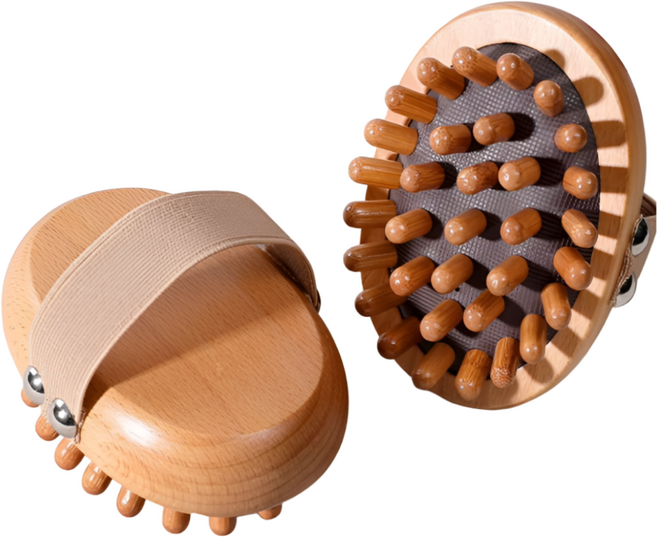 리에라벨 퐁신 두피괄사 두피 마사지기 괄사빗, 우드, 1개