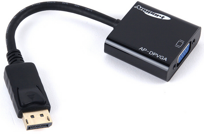 애니포트 AP-DPVGA DP to VGA 컨버터, 45mm, 블랙, 1개