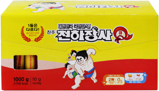 진주햄 천하장사Q 1000g (10gx100개입), 200개, 10g