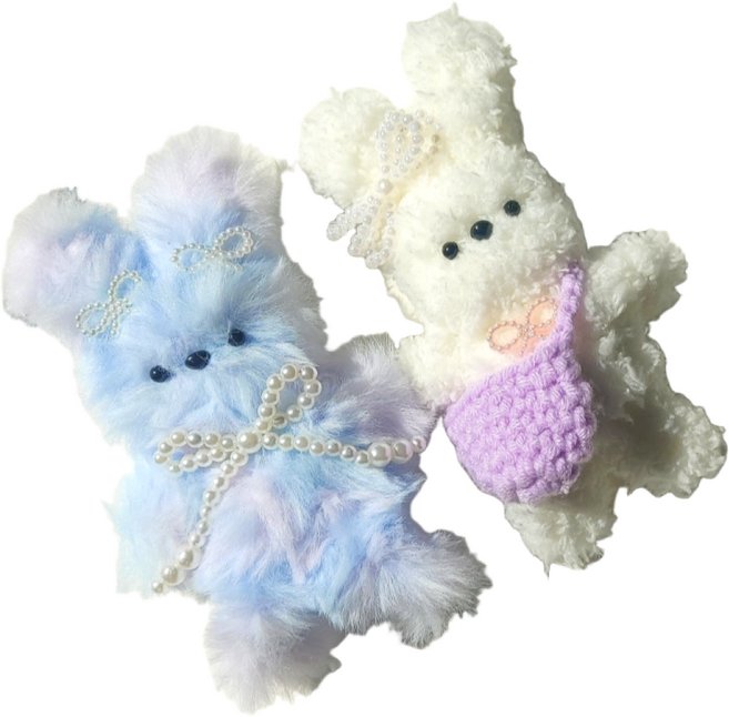 모모 모루인형 키링 만들기 키트 파스텔 슈가 2종세트 (뽀글모루 + 밍크파스텔믹스모루 )