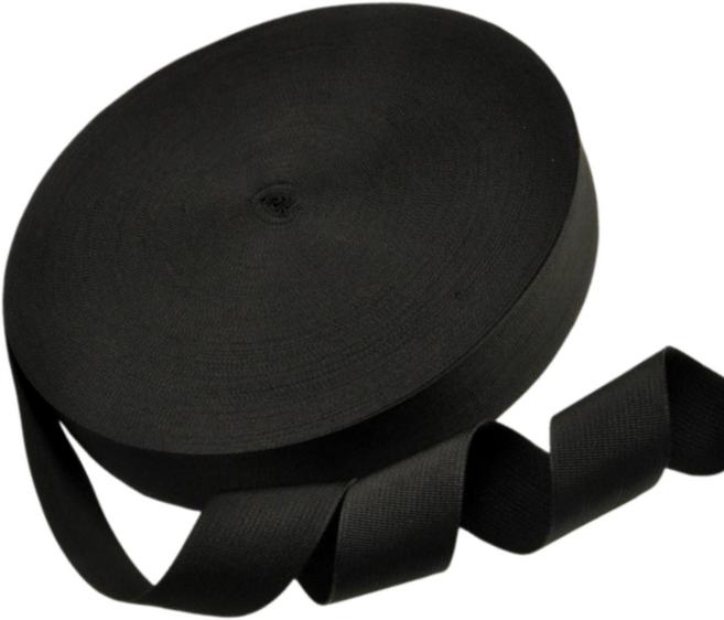 고탄력 두꺼운 납작 고무 밴드 바지 고무줄 40M, 1개, 검정 3cm