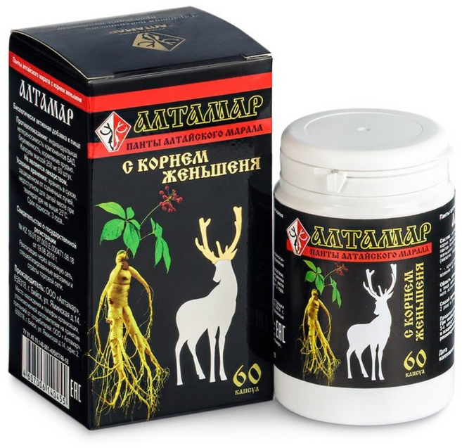 [단독특가] 러시아 알타이 인삼 함유 프리미엄 녹용 캡슐 (한정수량 직수입), 1개, 60정