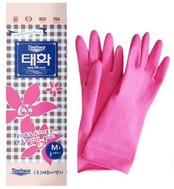 태화 고무장갑 올에이, 핑크, 중(M), 5개