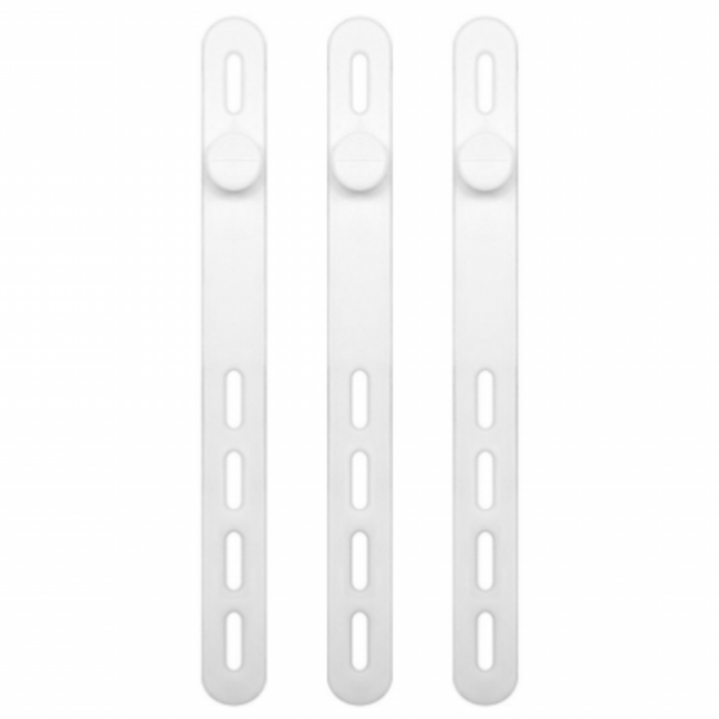 코지박스 실리콘 케이블 타이 후크 선정리 재사용 반영구 대형, 10개, 화이트