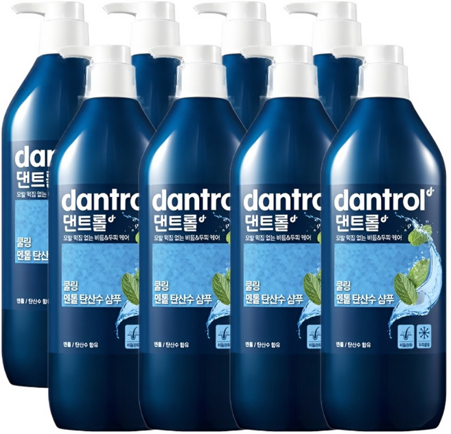 댄트롤 쿨링 멘톨 탄산수 샴푸, 820ml, 8개