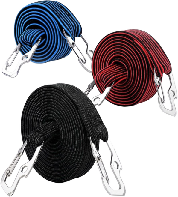 UBOX 탄력 오토바이 자전거 화물 고정벨트 스트랩, 레드, 1개