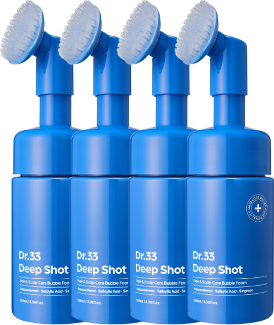 씨퓨리 닥터33 딥샷 탈모 영양폼 비듬제거, 4개, 100ml
