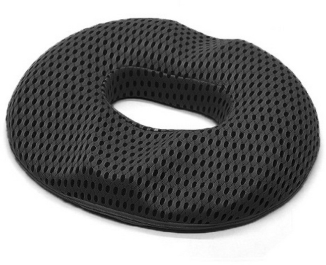 미니플 4D 도넛방석 메모리폼 기능성 회음부 방석, 메쉬블랙, 여성용