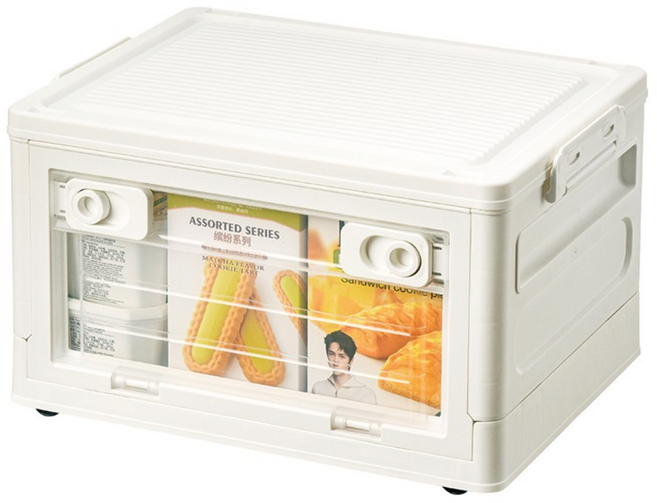 소하임 폴딩 오픈형 리빙박스, 1개, 화이트