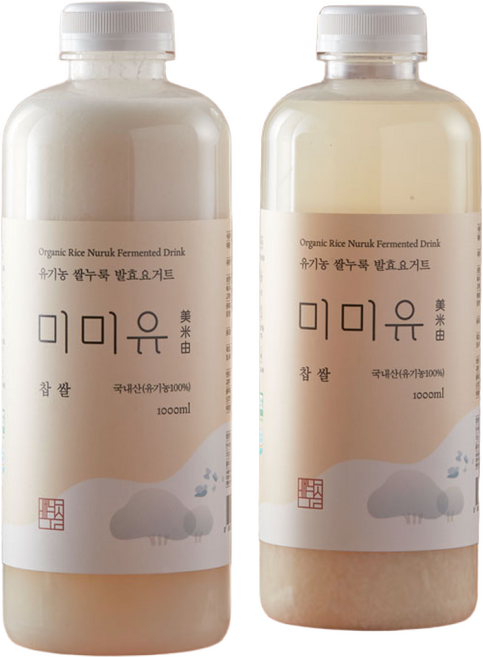유기농 쌀누룩요거트 미미유 찹쌀 곱게갈음, 1개, 1L