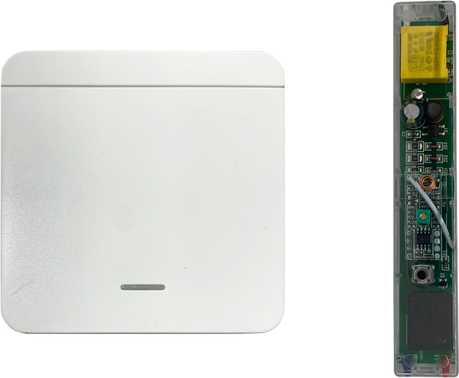 홍전기 무선스위치 쉽고 간편한 전등 스마트전등 스위치 무선리모컨 일괄소등, 전등무선스위치 일괄소등 1구스위치 1개+수신기 1개, 1개