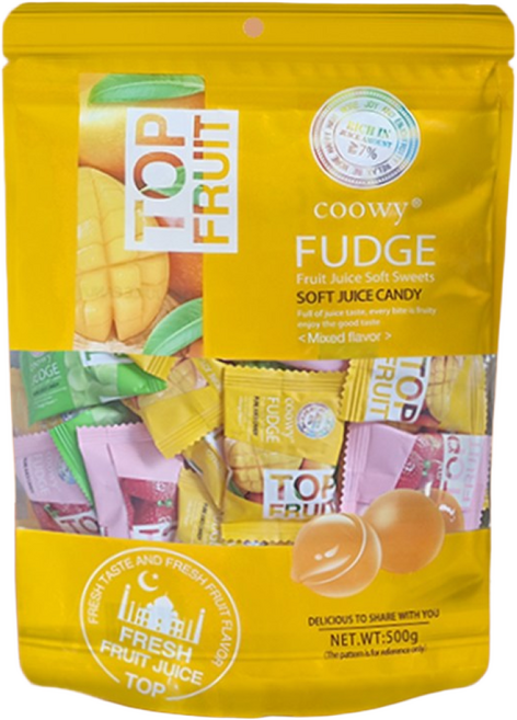 coowy 쿠위 탑젤리 3가지 믹스맛 (망고 청포도 딸기), 1개, 500g