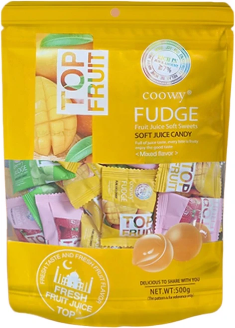 coowy 쿠위 탑젤리 3가지 믹스맛 (망고 청포도 딸기), 1개, 500g - 쿠팡