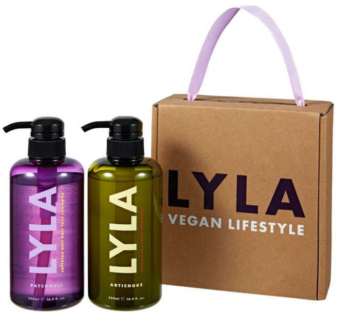 [LYLA 라일라 선물세트] 리페어 샴푸 500ml + 카페인 샴푸 500ml, 1세트