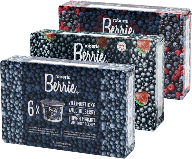 [로버츠베리에] 야생 빌베리 100ml X 6개입 + 야생 블랙커런트&스트로베리 100ml X 6개입 + 빌베리&라즈베리 100ml X 6개입 /과실주스/원액/주스