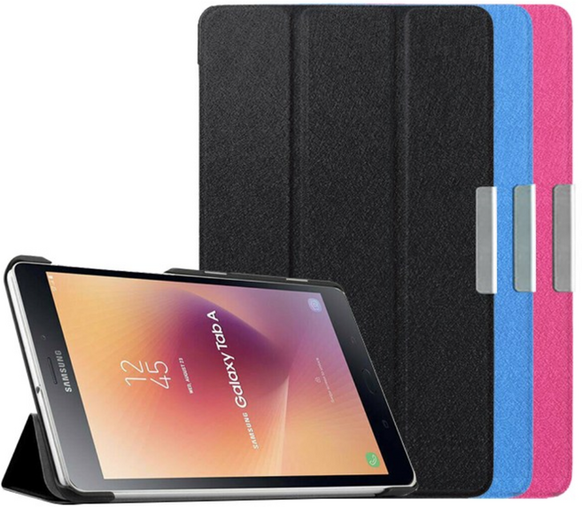 이너스 삼성 갤럭시탭A 8.0 2017 SM-T380/T385 플립커버 스마트커버케이스, 블랙