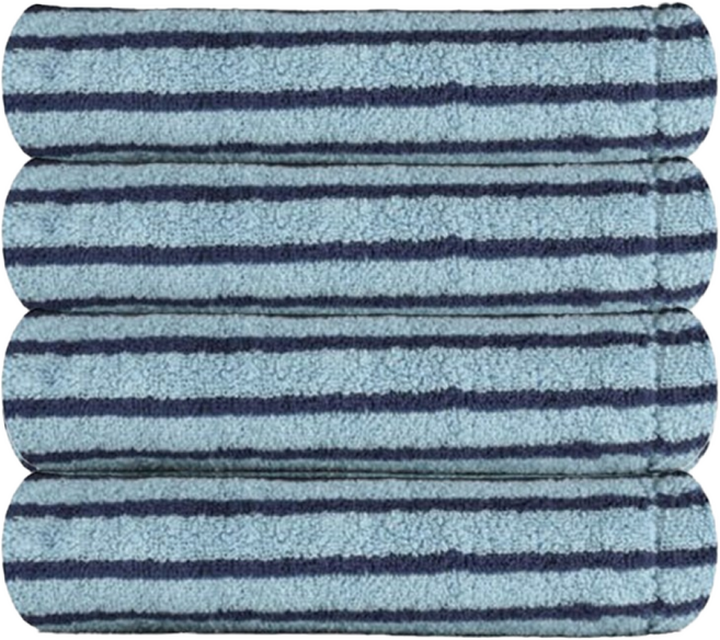 송월타올 호텔컬렉션 스트라이프솔리드44 코마사 30수 (4매), 4개, 하늘