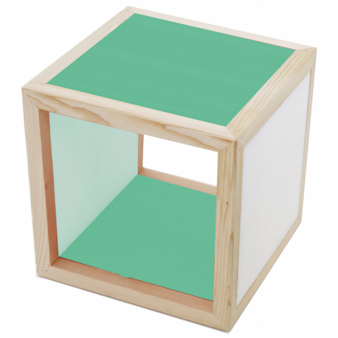 백년애 오래쓰는 스크래쳐 고양이 스크래쳐 [큐브형], 2.그린+화이트, 1개