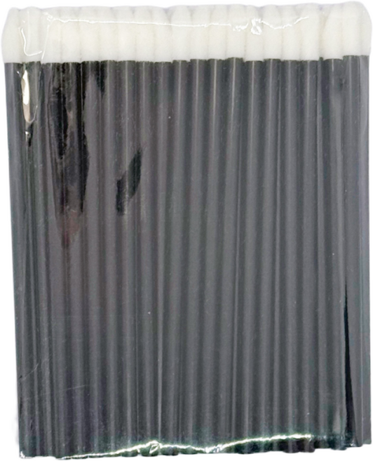 [일회용 위생 립브러쉬] 휴대용 메이크업 브러시 뷰티샵 속눈썹 시술 브러쉬 스틱, 100개, 블랙