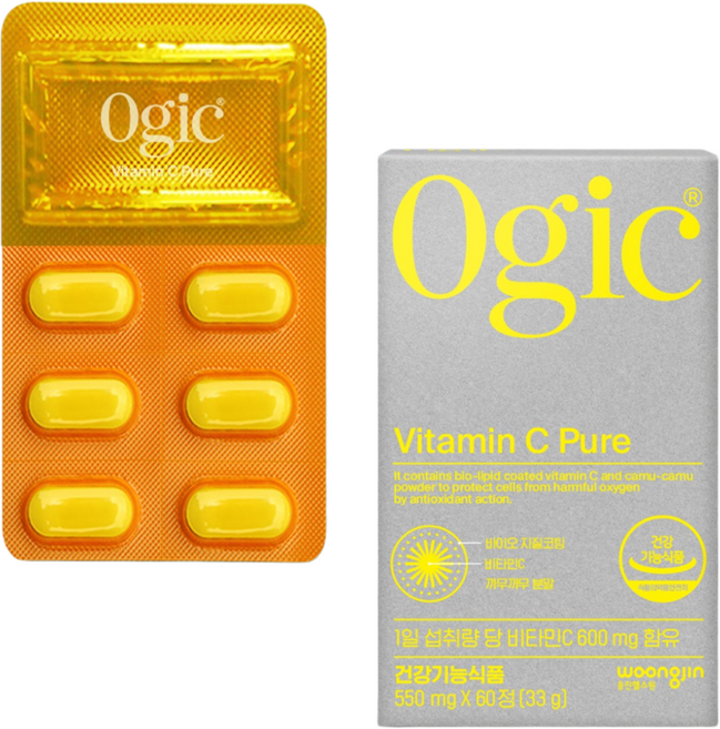 웅진헬스원 오직 비타민C 고함량 500mg 60정 1개월분, 1개