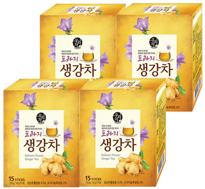 송원 도라지생강차, 14g, 15개입, 4개