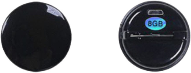 BA-28 뱃지녹음기 왕따 언어폭력녹음 22시간 연속녹음 메모리 8GB 어린이집 유치원 음성녹음기, 블랙