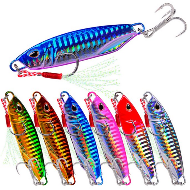 케이 메탈지그 6개세트, 40g, 6개, 혼합 색상