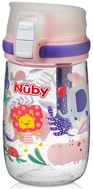 누비 정글 유아물병, 300ml, 1개, 파티핑크