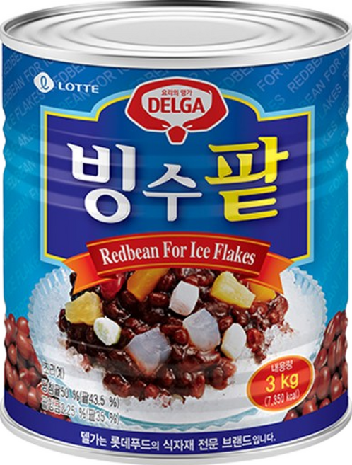 롯데푸드 빙수팥 3kgX3개 기획 여름 시원한 팥 달콤한 팥죽 빙수 식자재, 3kg, 3개