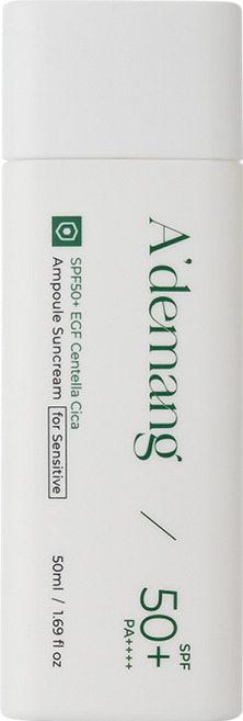 아드망 EGF 센텔라시카 앰플 선크림 포 센시티브 SPF50+ PA++++, 1개, 50ml