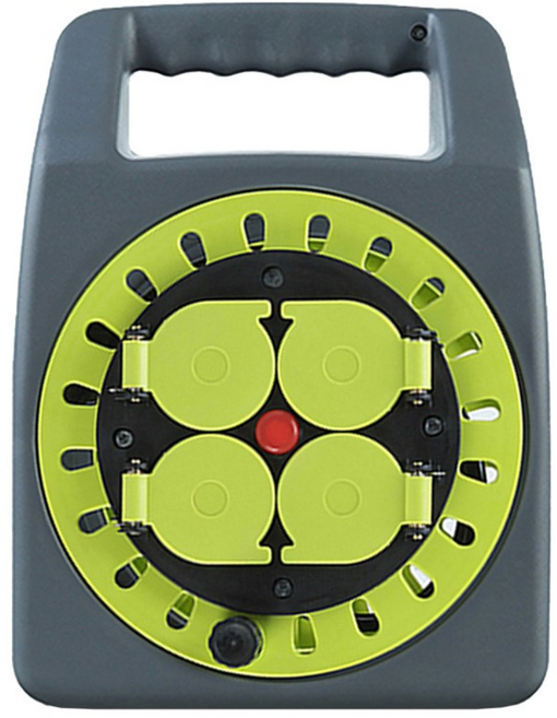 러그박스 케이블 코드 릴선 4구 캡형 LB-C20MLG, 20m, 1개