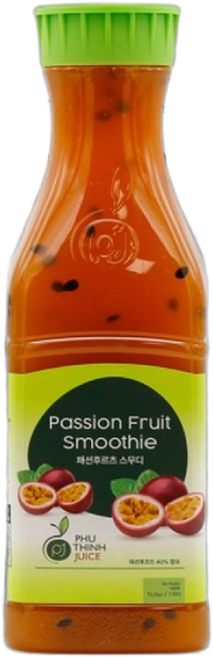 HACCP BRC 인증 푸딘 패션후르츠 에이드 스무디 베이스 1000mL[과일청], 12개, 1L