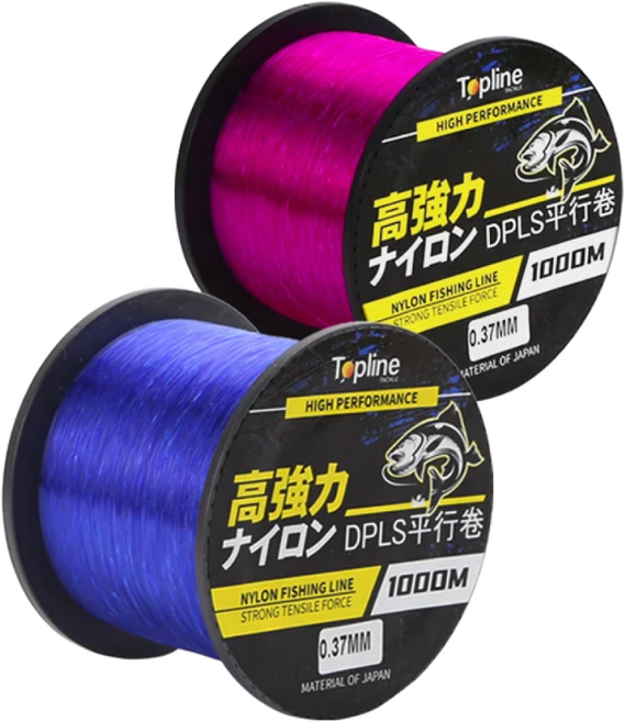 초강력 나일론 낚싯줄 1000m 2pcs 플로팅 낚시 라인, 1개, 레드+블루