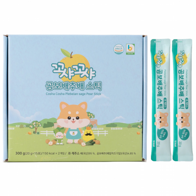 꼬샤꼬샤 곰보배추배 스틱, 20g, 30개