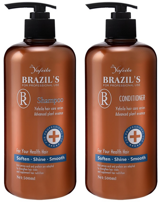 BR 차분한 생머리 케라틴 매직스트레이트 샴푸_ 컨디셔너 세트, 1세트