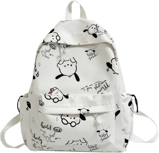 스토리원 귀여운 강아지 프린팅 백팩 신학기 학생 책가방 백팩 인형세트 U-SSBG042