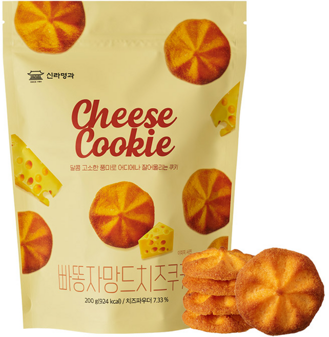 신라명과 치즈쿠키 (지퍼백), 1개, 200g